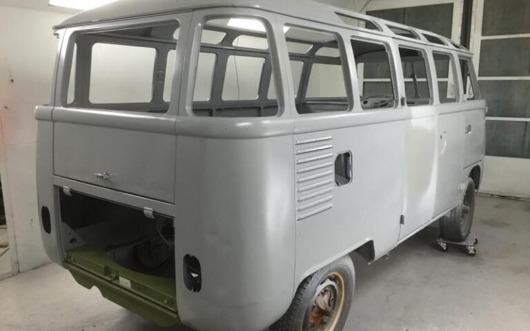 1963 Volkswagen 23 Window Bus Green restoration p 1 u 4-2