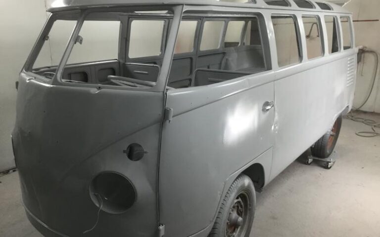 1963 Volkswagen 23 Window Bus Green restoration p 1 u 4-3