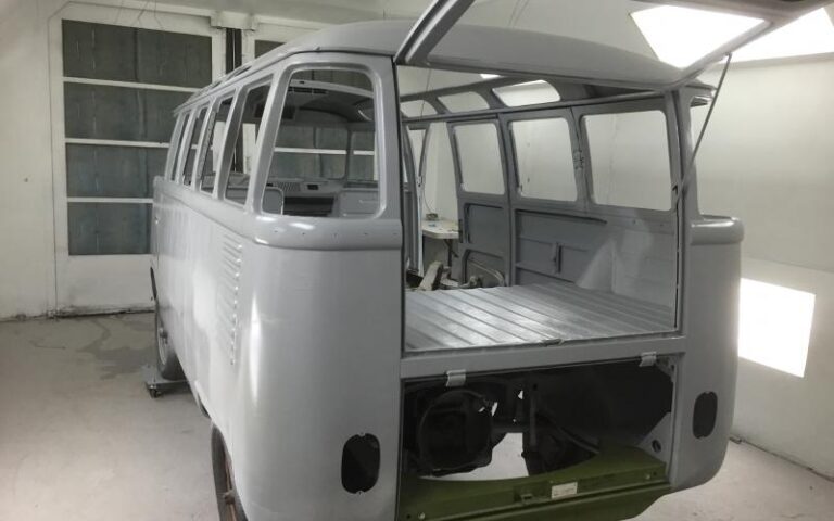 1963 Volkswagen 23 Window Bus Green restoration p 1 u 4-4
