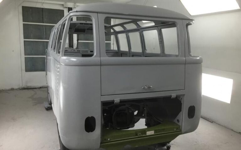 1963 Volkswagen 23 Window Bus Green restoration p 1 u 4-5