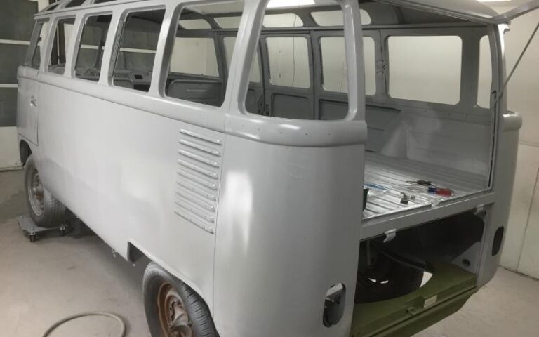 1963 Volkswagen 23 Window Bus Green restoration p 1 u 4