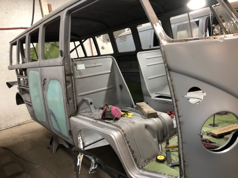 1962 15 window deluxe bus restoration nose replacement and metal work silver lining auto restoration1962 15 window deluxe bus restoration nose replacement and metal work silver lining auto restoration