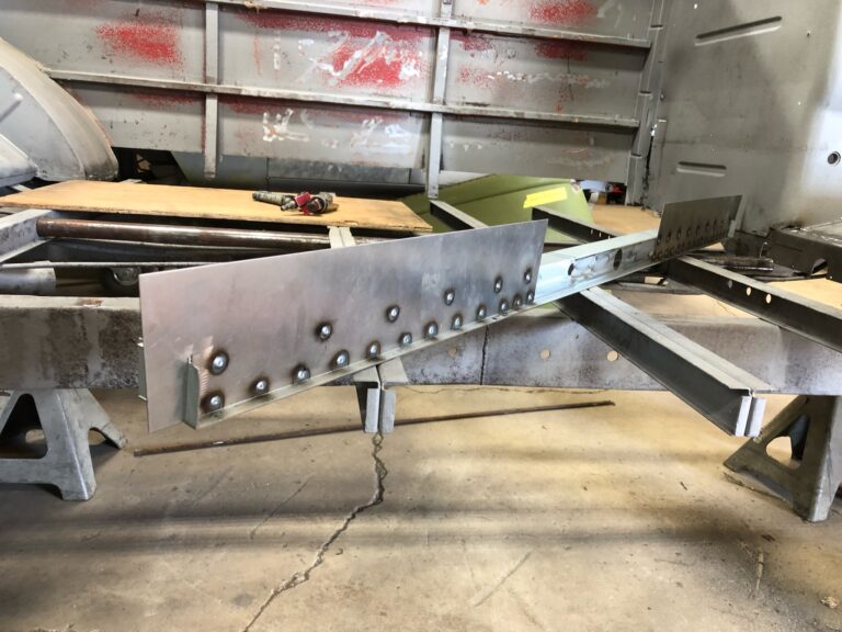 1963 23 window deluxe vw bus sub frame and metal repair silver lining auto restoration