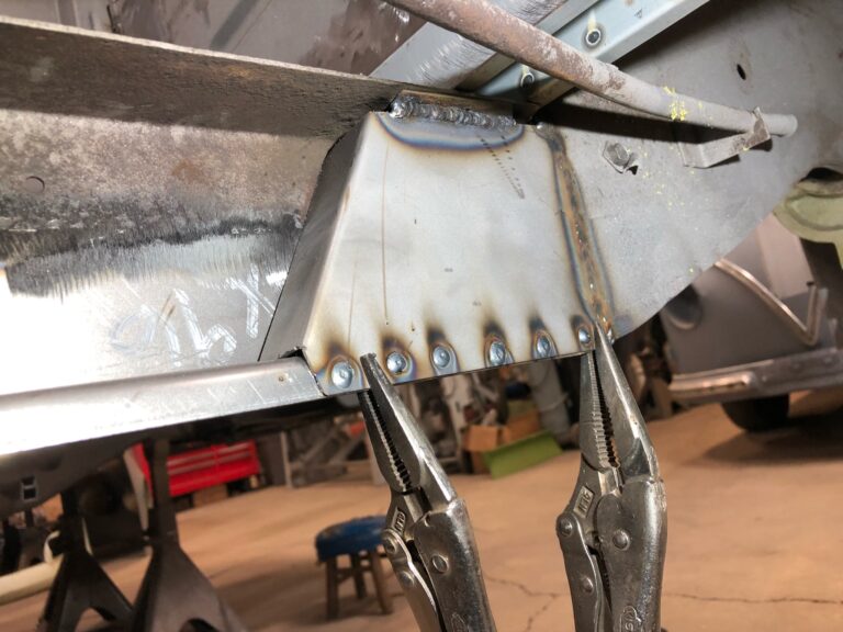 1963 23 window deluxe vw bus sub frame and metal repair silver lining auto restoration