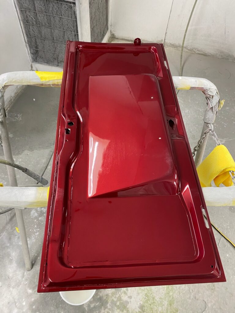 1959 vw panel bus components cut and buff paint silver lining auto restoration