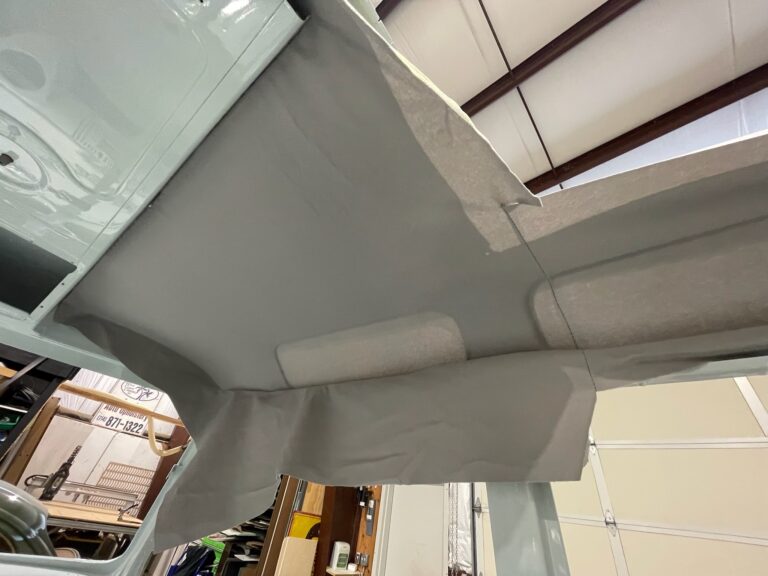 1963 23 window deluxe vw bus upholstery starts silver lining auto restoration