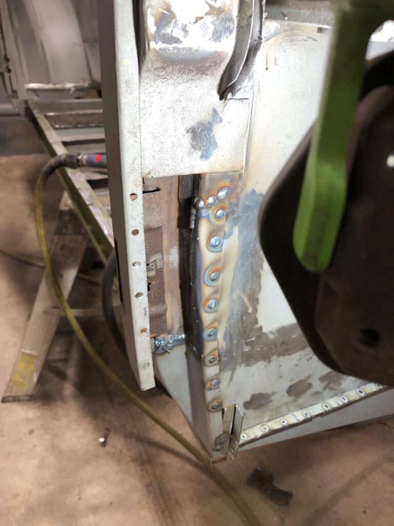 1965 21 window vw deluxe bus rust repair continues silver lining auto restoration oregon