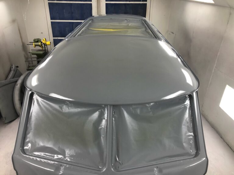 1963 23 window mouse grey deluxe bus body in epoxy silver lining auto restoration oregon