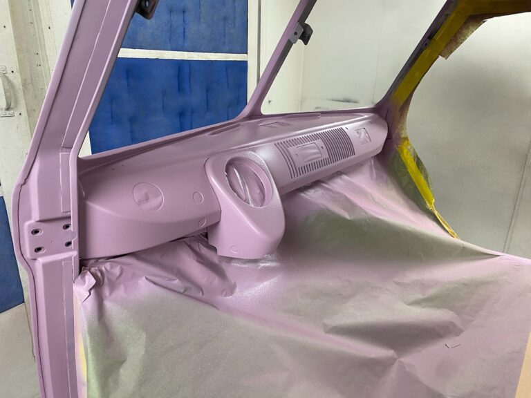 1963 23 window mouse grey deluxe bus body work into primer silver lining auto restoration oregon