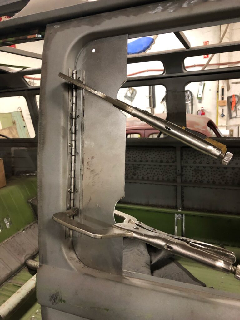 1963 23 window deluxe mouse grey bus safari windows silver lining auto restoration oregon