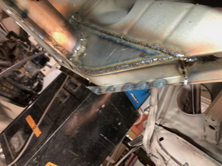1955 vw beetle metal work rust repair begins silver lining auto restoration oregon