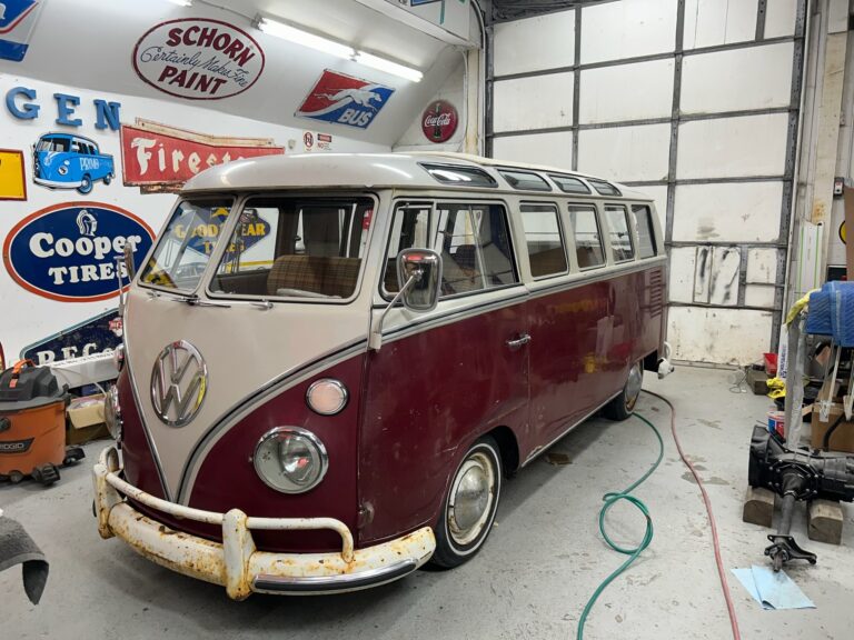 1966 21 window deluxe bus survivor final assembly silver lining auto restoration
